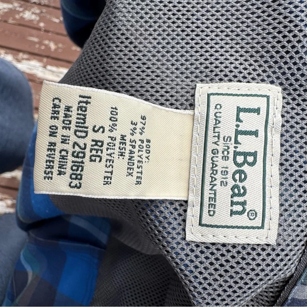 L.L. Bean Blue and Gray Plaid Shirt - Picture 3 of 7